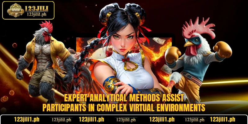 Expert analytical methods assist participants in complex virtual environments