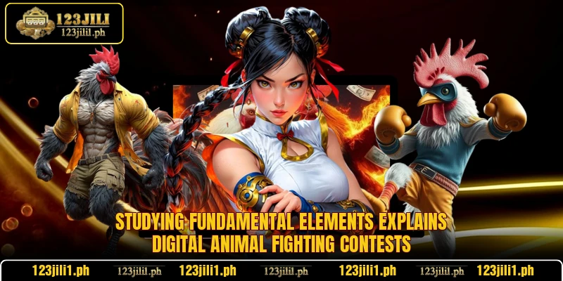 Studying fundamental elements explains digital animal fighting contests