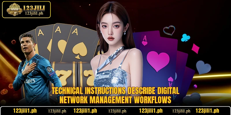 Technical instructions describe digital network management workflows